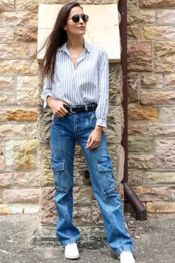 High Rise Utility Straight Leg Jean - FINAL SALE