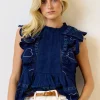 Jeanetta Eyelet Tank Top
