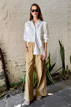 Joy Crochet Button Down Shirt