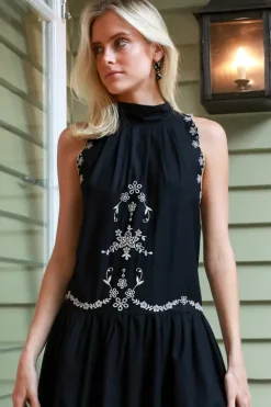 Kingsley Embroidery Tank Dress