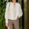 Lainey Embroidery L/SLV Button Down Top