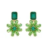 Large Daisy Crystal Earring