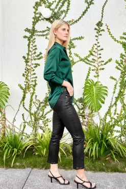 Le High Straight Leather Pant