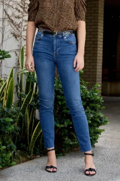 Le High Straight Long Raw Fray Jean