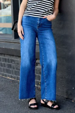 Le Slim Palazzo Raw Fray Jean