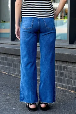 Le Slim Palazzo Raw Fray Jean