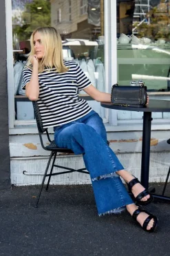 Le Slim Palazzo Raw Fray Jean