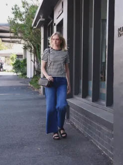Le Slim Palazzo Raw Fray Jean