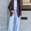 Leather Slim Blazer - FINAL SALE