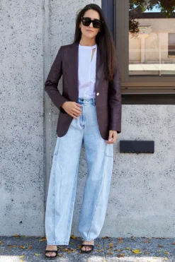 Leather Slim Blazer - FINAL SALE