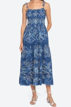 Liat Embroidery A-Line Dress