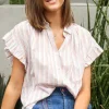 Marianne B Ruffle Slv Shirt - FINAL SALE