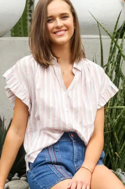 Marianne B Ruffle Slv Shirt - FINAL SALE