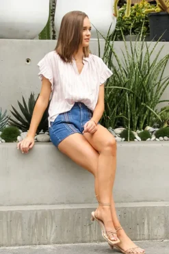 Marianne B Ruffle Slv Shirt - FINAL SALE