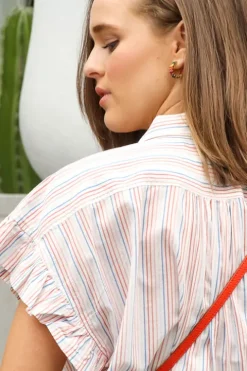 Marianne B Ruffle Slv Shirt - FINAL SALE