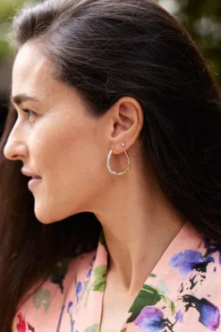 Medium Pave Hoop Earring