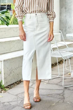 Midaxi Skirt Angled Seam