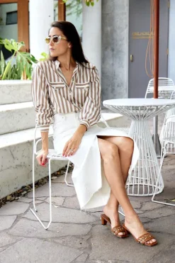 Midaxi Skirt Angled Seam