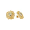 Mini Gold Lion Earrings