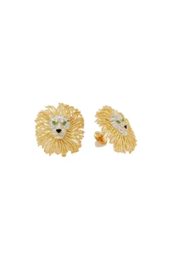 Mini Gold Lion Earrings