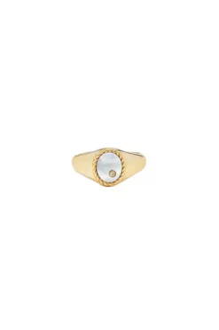 Mini Oval Signet Ring