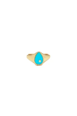 Mini Pear Signet Ring