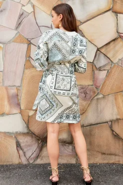 Mix Print Belted Dress - FINAL SALE