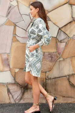 Mix Print Belted Dress - FINAL SALE