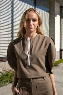 Myriam Twill Origami Top - FINAL SALE