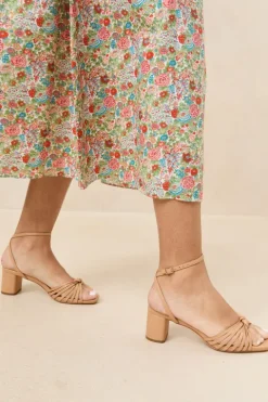 Olivia Leather Knot Heel