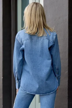 Oversized Pearl Studded Shirt