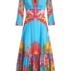 Paisley Flared Midi Dress - FINAL SALE