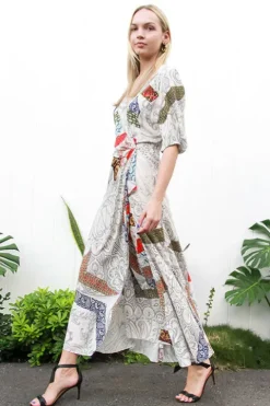 Patchwork Wrap Dress - FINAL SALE