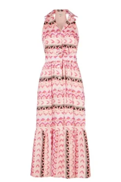 Phlox Print Halter Neck Dress - FINAL SALE