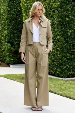 Pleated Wide Leg Pant