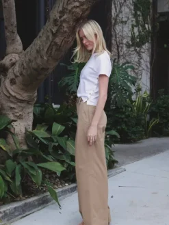 Pleated Wide Leg Pant