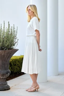 Plisse Cotton Skirt