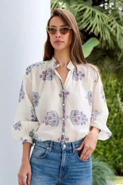 Poet Freesia Phlox Blouse