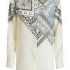 Pouch Print Silk Shirt - FINAL SALE