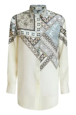 Pouch Print Silk Shirt - FINAL SALE