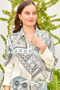 Pouch Print Silk Shirt - FINAL SALE