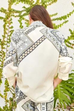 Pouch Print Silk Shirt - FINAL SALE