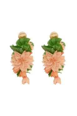 Raffia Floral Cascading Earring