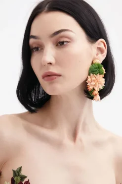 Raffia Floral Cascading Earring