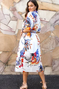 Rooster Belted Midi Skirt - FINAL SALE