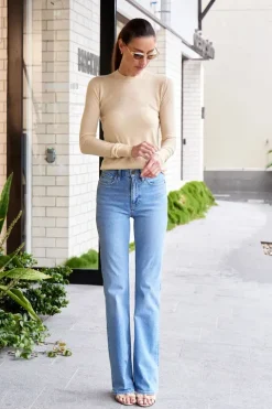 Round Neck L/SLV Cashair Top