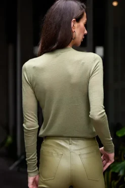 Round Neck L/SLV Cashair Top