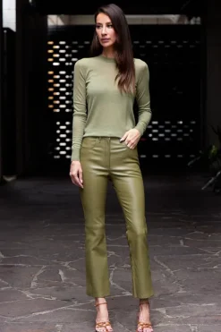 Round Neck L/SLV Cashair Top