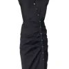 Ruched Shirt Dress