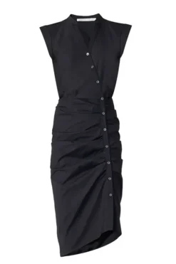 Ruched Shirt Dress